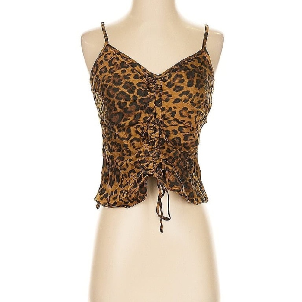 Nation LTD Cheetah Sleeveless Blouse Size Small Leopard Tank